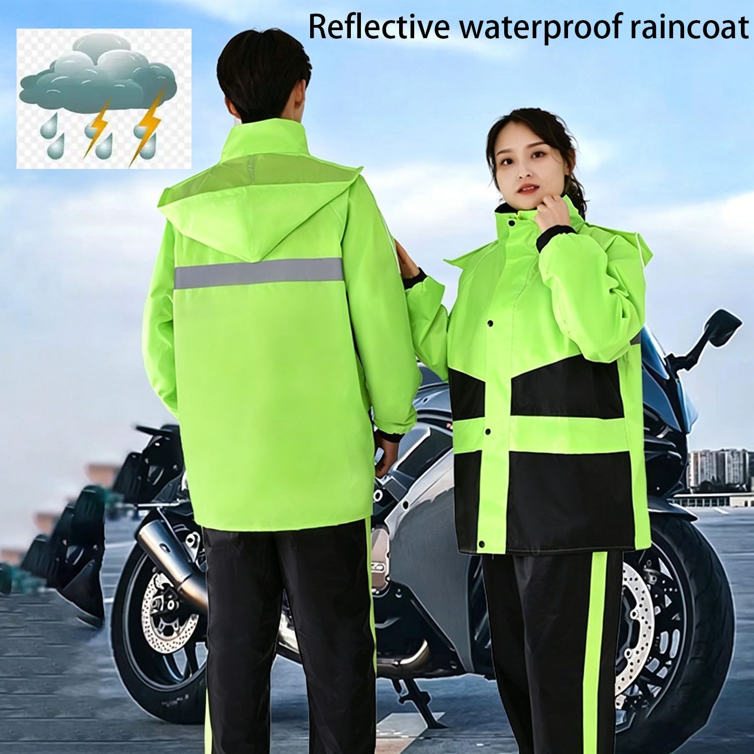 Motorcycle Gear Mens - Motosiklet yağmurluk takım elbise erkek kadın