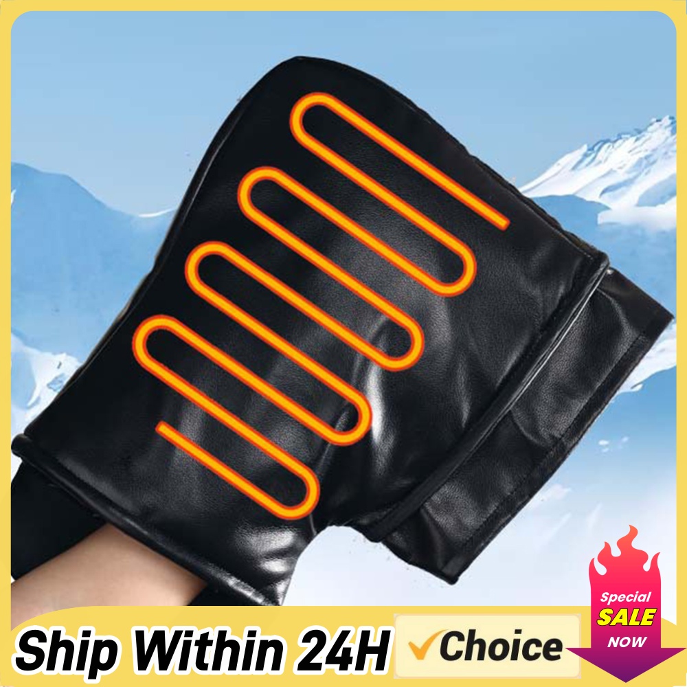 Handlebar Grip Heated - Elektrikli Isıtmalı Gidon Eldivenleri, Rüzgar Geçirmez,