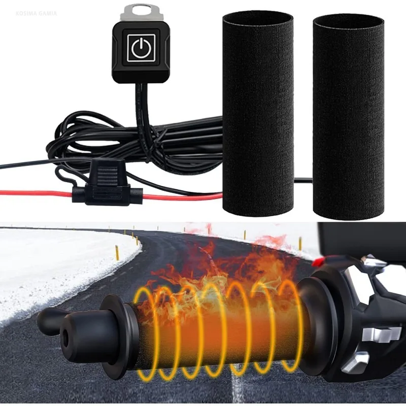 Handlebar Grip Heated - Motosiklet Isıtmalı Elcikler, 12V, 3 Kademeli