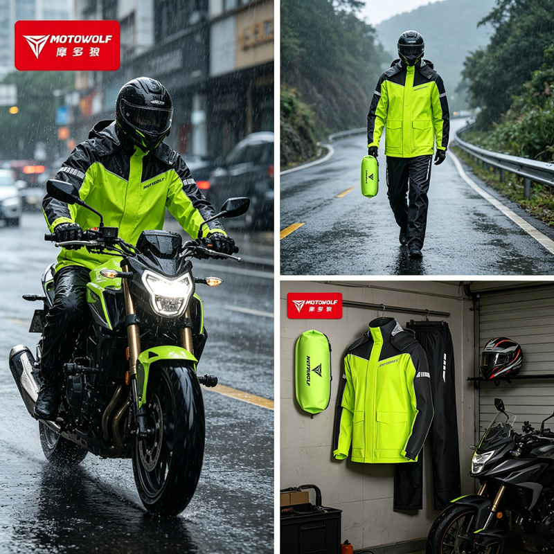 Motorcycle Gear Mens - MOTOWOLF Motosiklet Yağmurluk Aksesuarları Su Geçirmez